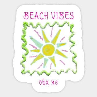 Beach Vibes OBX Outer Banks NC Sticker